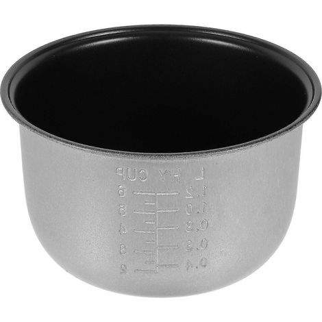 Cuve intérieure de rechange pour cuiseur à riz, revêtement antiadhésif universel, couleur argent, dimensions : 18,50 x 18,50 x 10,80 cm. (1/2)