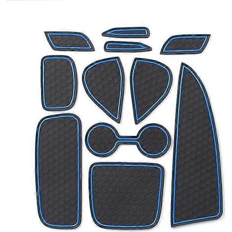Tapis antidérapant pour porte de voiture Toyota Yaris XP210 2020-2021 (modèle japonais) - Bleu (1/5)