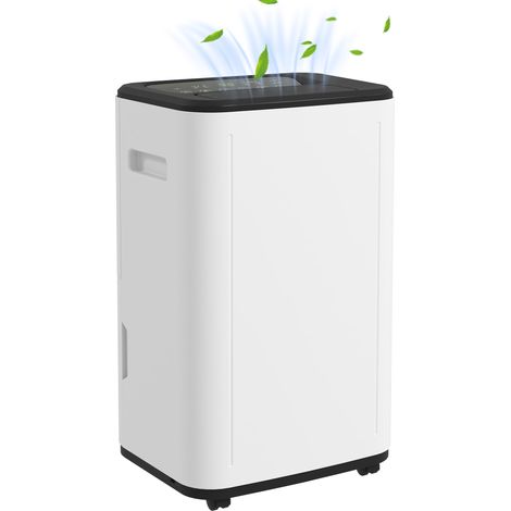 HOMCOM 20L/Day 6L Dehumidifier, Portable Quiet Air Dehumidifier for Laundry
