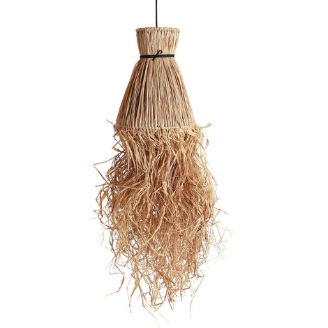 Suspension Boho Chic en Fibre Naturelle - Beige naturel effet feuillage bohème (1/5)