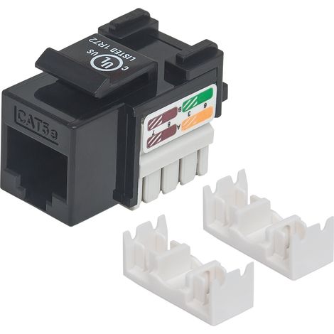 INTELLINET Frutto Keystone RJ45 Cat5e UTP Nero (1/3)