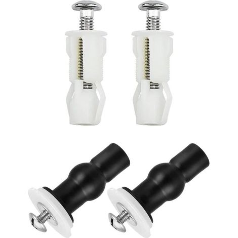 Kit de 4 fixations pour abattant WC – Acier inoxydable 304 et nylon – Résistant à la rouille – Compatible avec sièges standard (1/5)
