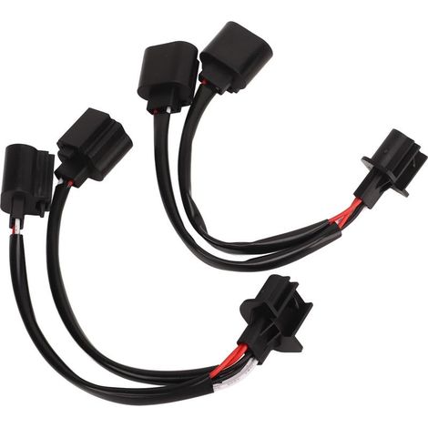 Fil de Répartiteur de Phare, Résistance à la Chaleur en Forme de Y Mâle à Femelle 9008 H13 Adaptateurs de Prise de Faisceau de Câblage en Nylon PVC pour Micro pour Câble LED. (1/5)