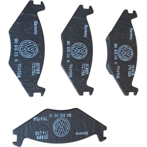 Kit 4 pastiglie freno anteriori originali per volkswagen polo ii dal 1981-1994