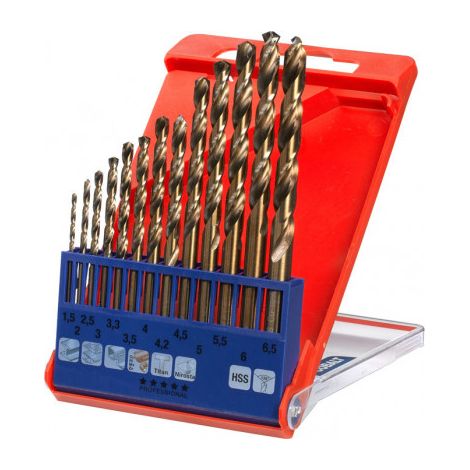 KWB COBALT HSS CO juego de 13 brocas helicoidales bronce (1/3)