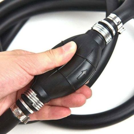 Pompe A Siphon Manuelle - Tuyau Caoutchouc 2,4 M - Diametre Interieur 8 Mm - Pour Transfert Essence Huile Eau - 1 Unite (1/4)