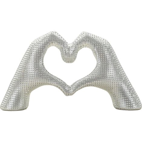 Scultura decorativa in resina argento, 25x7,5x13,5 cm – Lover Silver (1/5)