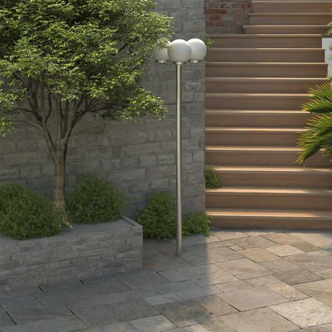 vidaXL Lampione da Giardino con 3 Lampade 220 cm