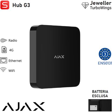 148937 - Superior - Superior Hub G3 Jeweller - colore black - Ajax sicurezza professionale