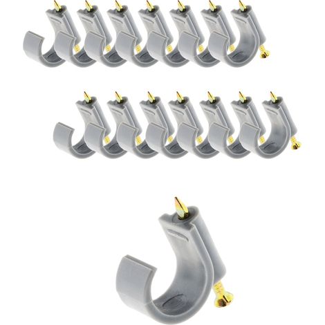 Lot de 15 attaches plastiques Ø16mm - Gris - Zenitech (1/3)