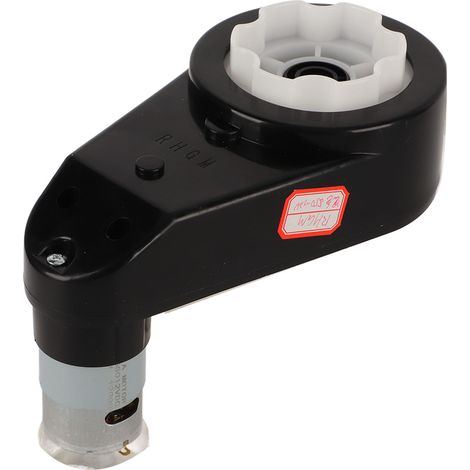 Moteur de boîte de vitesses électrique 12V 12000RPM pour voiture enfant, poussette et moto - Noir (1/5)
