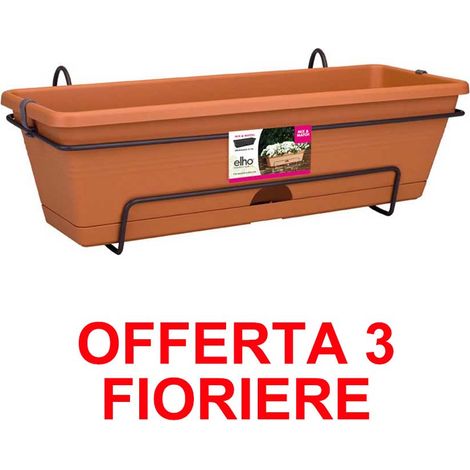OFFERTA 3 FIORIERA GREEN BASICS TROUGH ALLIN1 50CM MILD TERRA ELHO