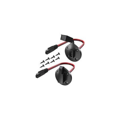Set di 2 prese di corrente SAE con connettore rapido per pannelli solari, porta laterale SAE resistente alle intemperie, cavo solare SAE a 2 pin da 12 AWG con 8 viti - Crezuo