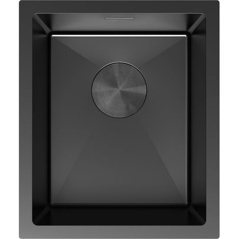 Mexen Trixo évier en acier inoxydable 1 bac 370 x 440 mm, noir - 6412371000-70 (1/5)