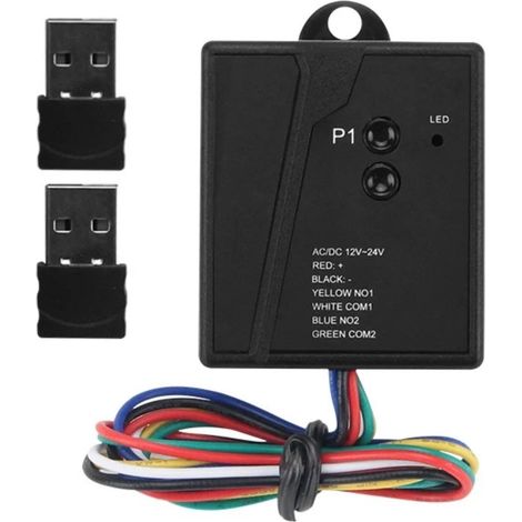 Accessoire pour automatisation et domotique, équipement de commande et de sécurité pour la maison,1xReceiver and 2xUSB (1/5)