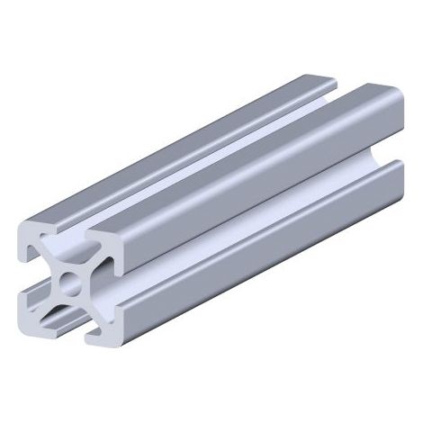 Rs Pro – Profilé aluminium 20 x 20 mm – Longueur 2000 mm – 4 rainures de 5 mm – Pour structures légères et assemblages en aluminium - PRO 20 X