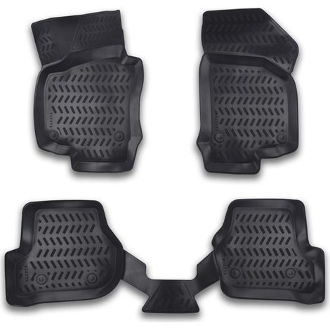 Set, 4 Stück 3D-Gummifußmatten für den Innenraum aus TPE-Gummi, X-Series, für VOLKSWAGEN VW SCIROCCO 2008–2012, SKODA OCTAVIA 19
