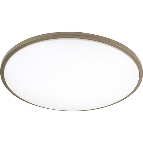 Eglon 60W Deckenleuchte, weiß/lederfarben, 5880 lm, 49x49x8 cm, verstellbare Fernbedienung