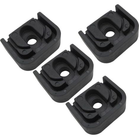 Ensemble de 4 patins anti-vibrations en caoutchouc noir pour pieds de condenseur de climatiseur. (1/4)