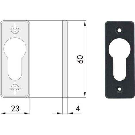Bocchetta Rettangolare 06012-01-0 Cisa