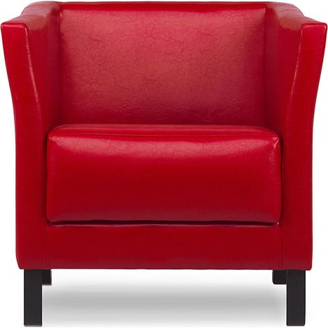 KONSIMO ESPECTO Moderner Sessel aus Kunstleder, Rot (1/5)