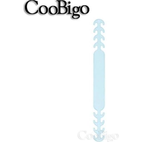 Paquet bleu contenant 10 rallonges de sangle de masque, des clips pour élastiques d'oreille et des crochets. (1/4)