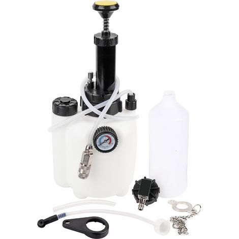 Fafeims 3L Kit d'outils de Saignement de Crayon Pneumatique de Freinage Professionnel, Opération à Main Unique Efficace de propreté Rapide en Plastique PE pour Le Testeur Hydraulique de. (1/5)