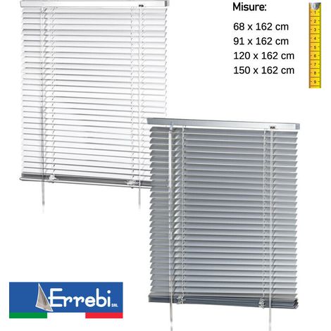 Tenda Veneziana in Alluminio per Portafinestra Finestra Parasole su Misura - Misura: 120 x 162 cm - Colore: Grigio (1/3)