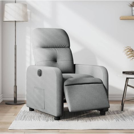 Fauteuil inclinable électrique-Chaise de relaxation-Fauteuil Relax Gris clair Tissu 954352 (1/5)