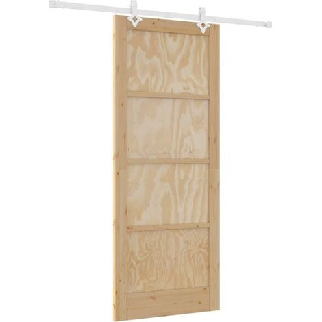 Porte coulissante blanche naturelle, 86 x 211 cm