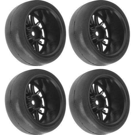 4 Pneus Lisses en Caoutchouc 65mm pour Camion RC WPL D12 1/10 Échelle