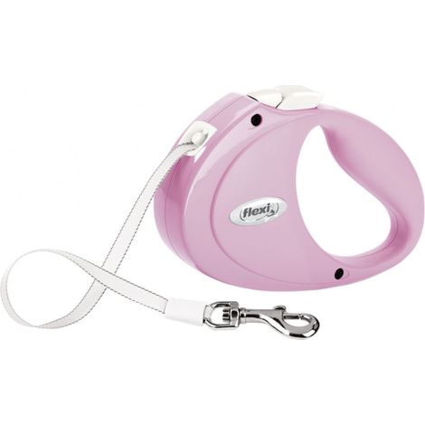 Laisse Flexi PUPPY XS 2 mètres rose sangle pour chien max 12 kg - FLEXI (1/5)