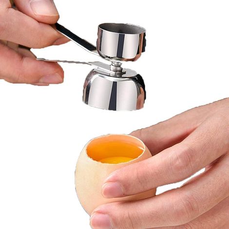 Two-Way Egg Opener, Environmental Protection 304 Stainless Steel Does Not Change Color And Withstands High Temperatures, Shell Cutter, Shell Opener For Hard/Soft Hard Egg (1/5)