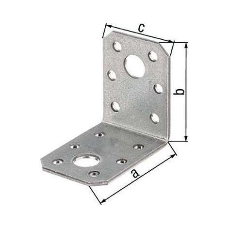 équerre Perforée Alberts 40x40x40 Fixation Robuste Et Polyvalente - Alberts