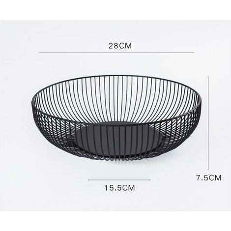Corbeille à fruits en métal ronde en fil pour légumes (1/4)