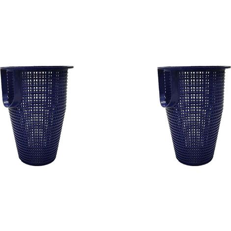 Deux paniers de rechange pour skimmer de piscine, compatibles avec les paniers de filtration et les pompes à eau de piscine. (1/4)
