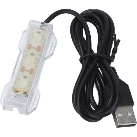 Lampe LED bleue pour aquarium, rechargeable par USB, en plastique, idéale pour les plantes aquatiques et l'aménagement paysager. (1/5)