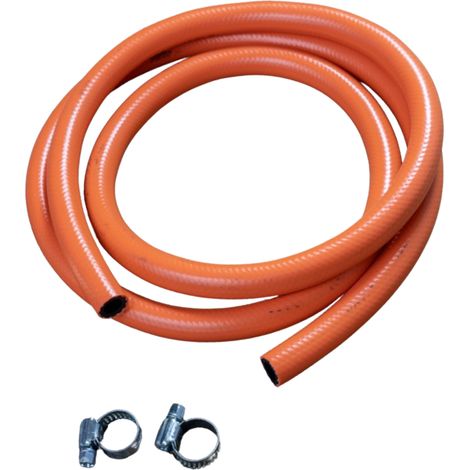 Dapetz ® Gas Hose Pipe 2m for Propane Butane LPG Gas BBQ Camping Motorhome with 2 Clips Compatible with All 8mm Hose End Regulator (1/5)