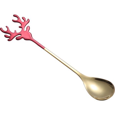 Cuillère De Noël - En Acier Inoxydable - Pour Café Thé Soupe Cocktails - Décoration Arbre À Étoiles - 14 cm - 1 Pièce