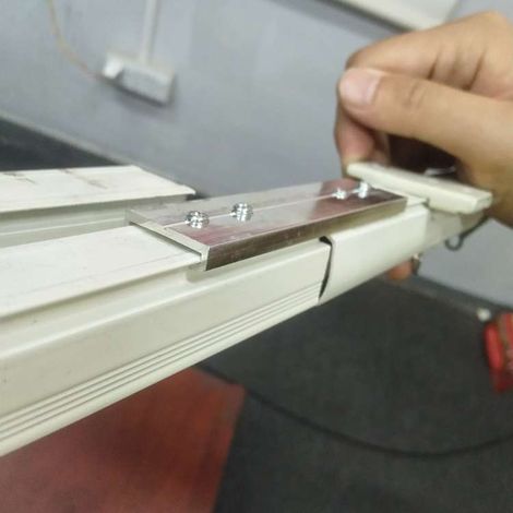 Accessoires pour rideaux, connecteur de rail en alliage d'aluminium de 2 mm, connecteur de rail droit (1/5)