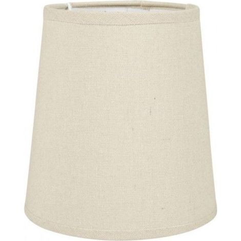 Abat-jour - Conique - Lin/Beige - Pour lampe - 15x15x16cm - Culot E14