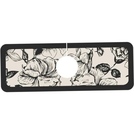 Tapis anti-éclaboussures pour évier cuisine – 38 x 12,7 cm – Absorbant boue de diatomée – Avec orifice pour robinet de vidange