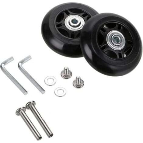 Set mit 2 Ersatz-Kofferrollen zur Reparatur von Gepäcklagern, 70 x 24 mm, schwarz (1/3)