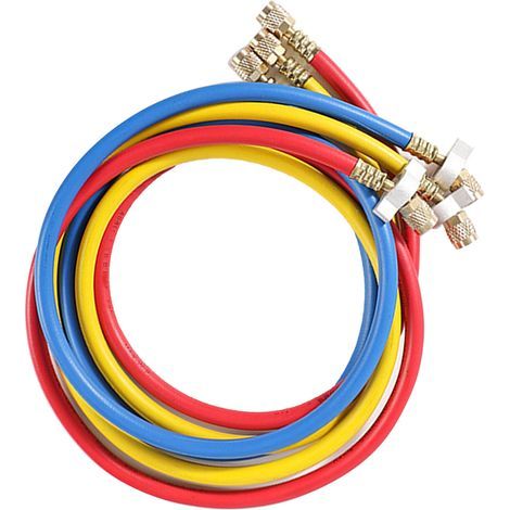 Kit de tuyaux de remplissage réfrigérant 0.9m haute pression 1/4in pour R22 R410a R134a R404a (1/5)