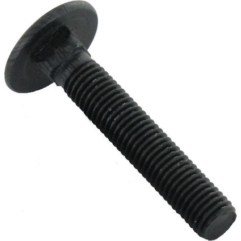TRCC JAPY tête ronde collet carré M8X140 Filetage total Acier zingué noir-1 pièce