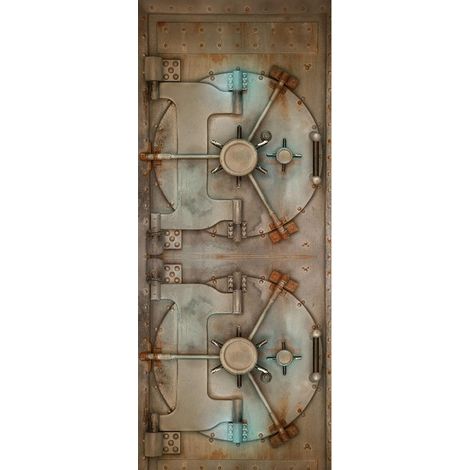 Film adhésif pour portes - Papier peint - PVC - Support pré-adhésif - Repositionnable - Film autocollant pour meubles - Papier peint mural - Pour chambre, salon et couloir - Papier peint autocollant - (1/5)
