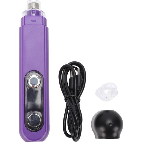 Rechargeable electric dog nail file, 5 speeds, for painless trimming, with LED light and quiet operation (1/5)