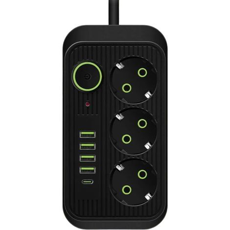 Prise USB standard européenne pour multiprise domestique intelligente, multiprise standard européenne avec panneau de connexion, com (1/5)