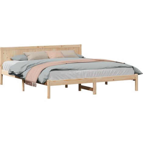 Maison Exclusive - Bettgestell Braun 180 x 200 cm Massivholz Kief
