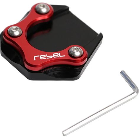 (Rouge) Compatible avec HONDA rebel500 250 300 REBEL CMX 2017-2024 Accessoires Béquille latérale, extension de béquille, plaque de support maxpower (1/4)
